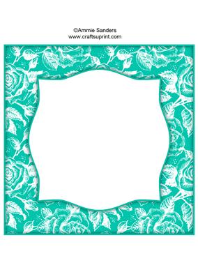 Vintage Rose 8x8 Blank Card Front - Bright Shade
