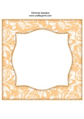 Vintage Rose 8x8 Blank Card Front - Bright Shade