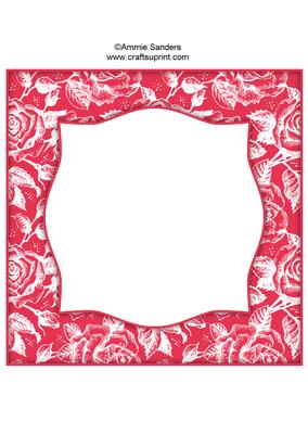 Vintage Rose 8x8 Blank Card Front - Bright Shade