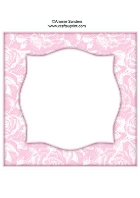 Vintage Rose 8x8 Blank Card Front - Bright Shade