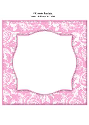 Vintage Rose 8x8 Blank Card Front - Bright Shade