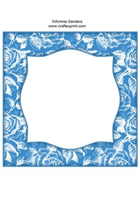 Vintage Rose 8x8 Blank Card Front - Bright Shade