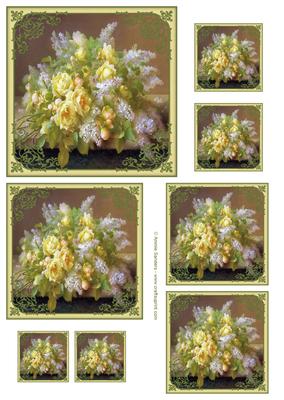 Vintage Yellow Roses Topper Sheet