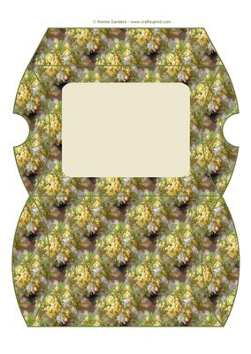 Vintage Yellow Roses Pillow Box