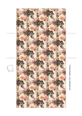Vintage Shabby Roses 5x5 Easel Card Base