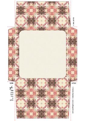 Vintage Shabby Roses 5x5 Envelope