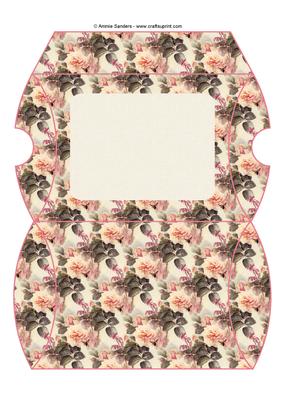 Vintage Shabby Roses Pillow Box