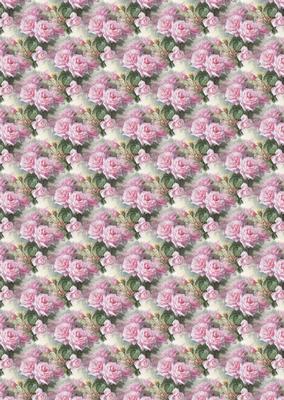 Vintage Pretty Pink Roses Backing Paper