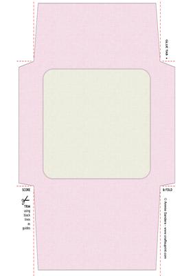 Vintage Pretty Pink Roses 5x5 Envelope