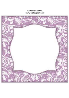 Vintage Rose 8x8 Blank Card Front - Subtle Shade