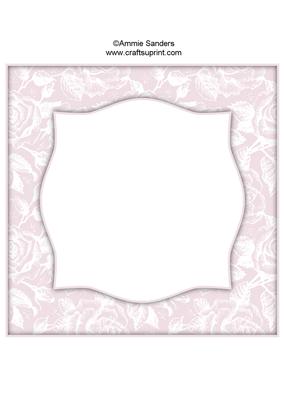 Vintage Rose 8x8 Blank Card Front - Subtle Shade