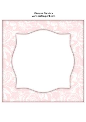 Vintage Rose 8x8 Blank Card Front - Subtle Shade