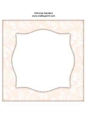 Vintage Rose 8x8 Blank Card Front - Subtle Shade