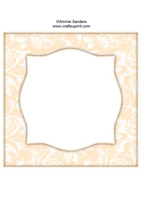 Vintage Rose 8x8 Blank Card Front - Subtle Shade