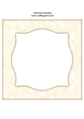 Vintage Rose 8x8 Blank Card Front - Subtle Shade