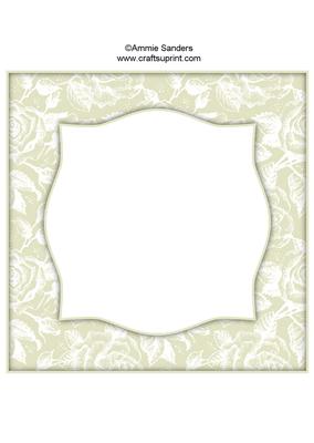 Vintage Rose 8x8 Blank Card Front - Subtle Shade