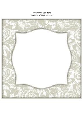 Vintage Rose 8x8 Blank Card Front - Subtle Shade