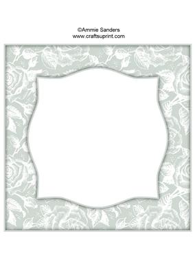 Vintage Rose 8x8 Blank Card Front - Subtle Shade