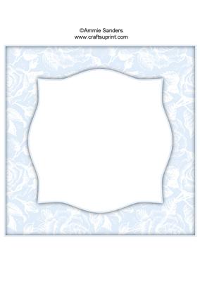 Vintage Rose 8x8 Blank Card Front - Subtle Shade