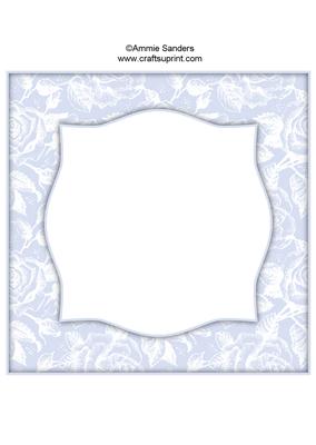 Vintage Rose 8x8 Blank Card Front - Subtle Shade