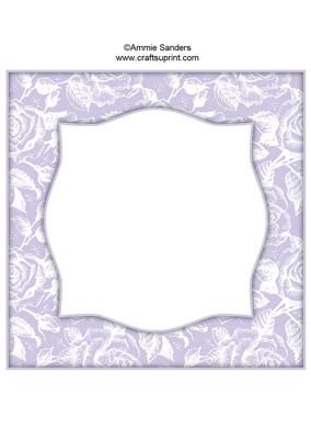 Vintage Rose 8x8 Blank Card Front - Subtle Shade