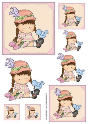 Sweet Flower Girl Topper Sheet