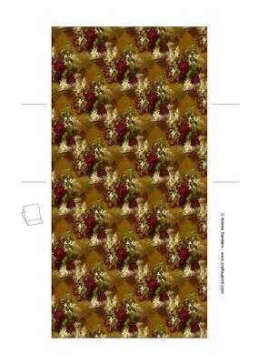 Vintage Deep Red Roses 5x5 Easel Card Base