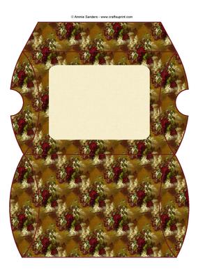 Vintage Deep Red Roses Pillow Box