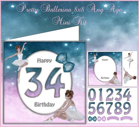 Beautiful Ballerina Any Age 8x8 Mini Kit