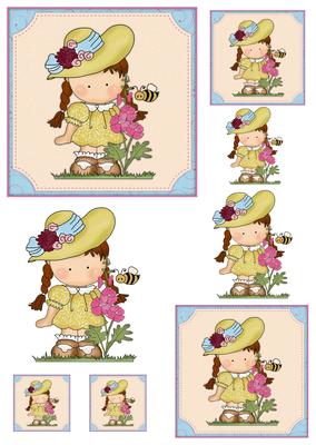 Sweet Flower Girl Topper Sheet