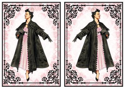 Vintage Fashion Beauty A5 Card Fronts