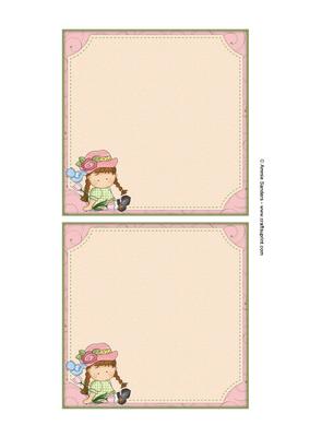 Sweet Flower Girl 5x5 Insert Panels