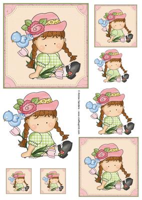 Sweet Flower Girl Topper Sheet