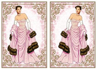 Vintage Fashion Beauty A5 Card Fronts