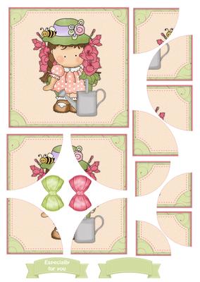 Sweet Flower Girl Corner Stacker