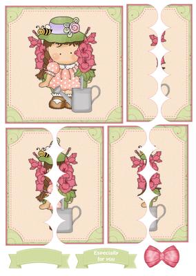 Sweet Flower Girl Scallop Side Stacker