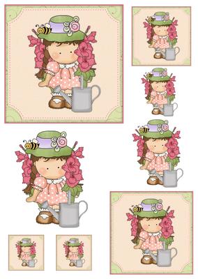 Sweet Flower Girl Topper Sheet