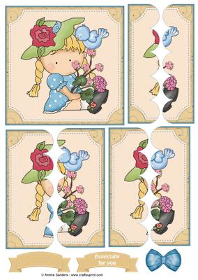 Sweet Flower Girl Scallop Side Stacker
