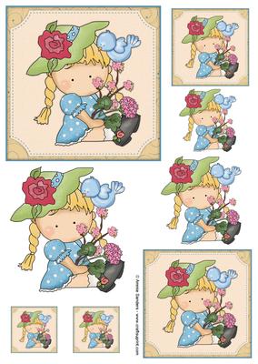 Sweet Flower Girl Topper Sheet
