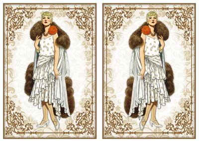 Vintage Fashion Beauty A5 Card Fronts