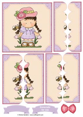 Sweet Flower Girl Scallop Side Stacker