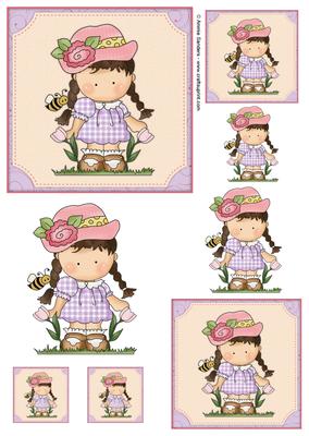 Sweet Flower Girl Topper Sheet
