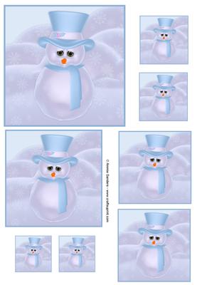 Christmas Snowman Multi Size Topper Sheet