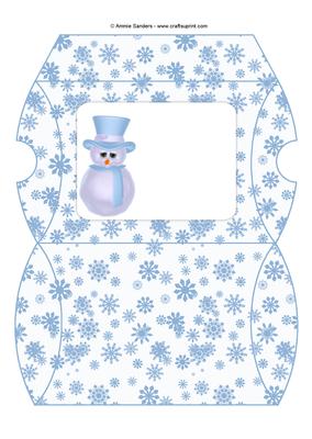 Christmas Snowman Pillow Box