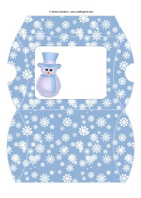 Christmas Snowman Pillow Box