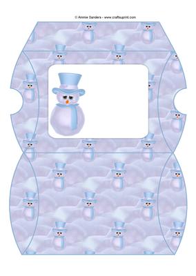 Christmas Snowman Pillow Box