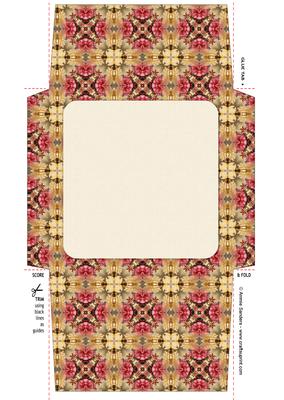 Vintage Pretty Pink & Cream Roses 5x5 Envelope