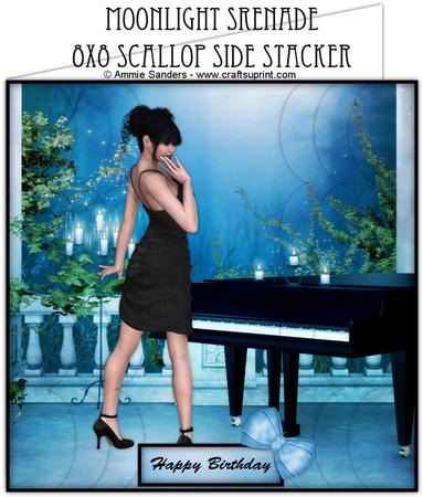 Moonlight Serenade Beauty 8x8 Scallop Side Stacker