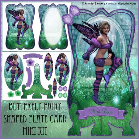 Butterfly Fairy Shaped Plate Card Mini Kit