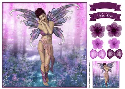 Beautiful Dawn Fairy 8x8 Topper